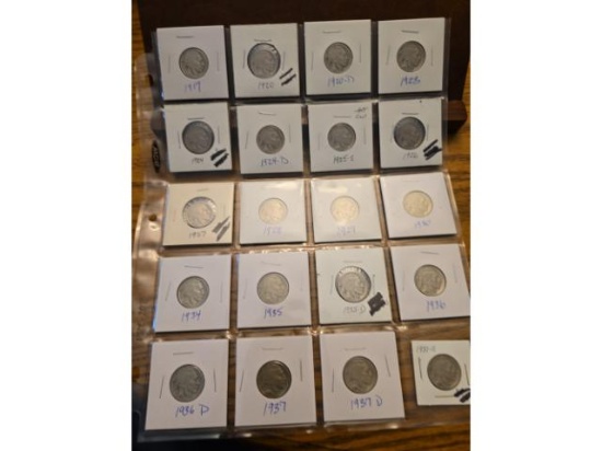 20 BUFFALO NICKELS