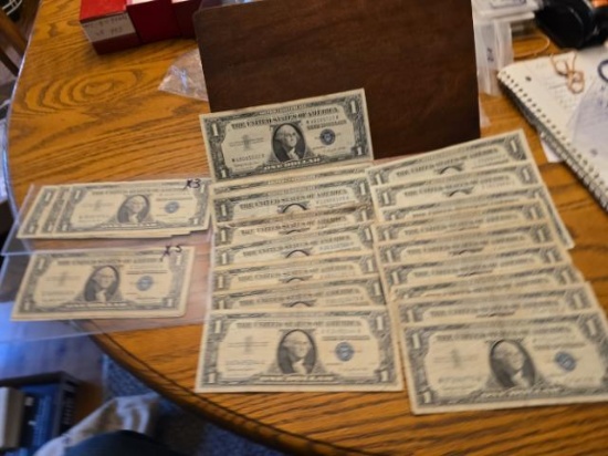 25 $1. SILVER CERTIFICATES