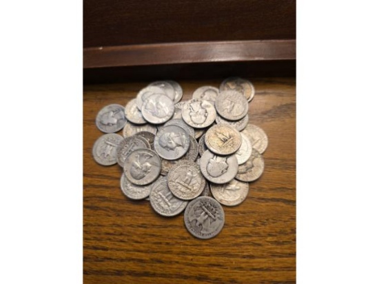 40 SILVER WASHINGTON QUARTERS