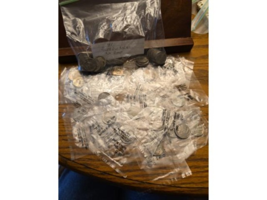 LOT OF U.S. NICKELS INCLUDING WAR NICKELS, BUFFALO & V-NICKELS