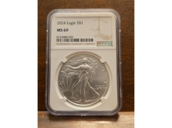 2024 SILVER EAGLE NGC MS69