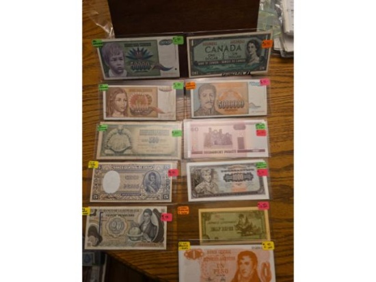 LOT OF 27 WORLD NOTES