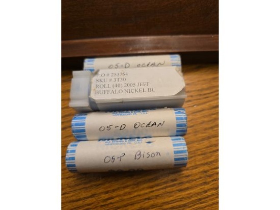 ROLLS OF BU JEFFERSON NICKELS