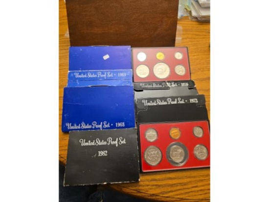 LOT OF 8 U.S. PROOF SETS