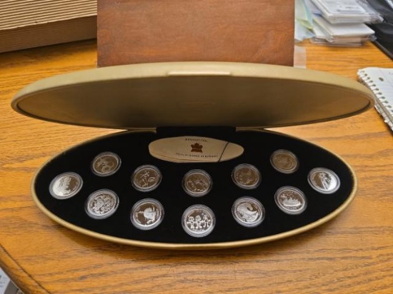 1999 CANADIAN MILLENNIUM QUARTERS SET IN HOLDER