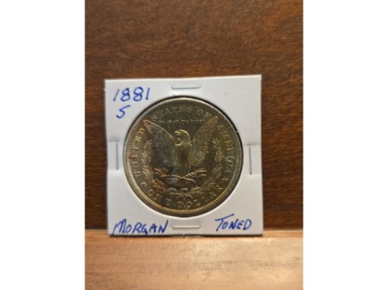 1881S MORGAN DOLLAR CHOICE BU NICE TONING