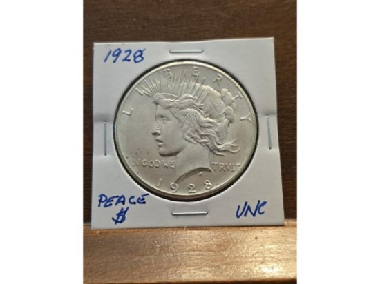 1928 PEACE DOLLAR KEY DATE UNC