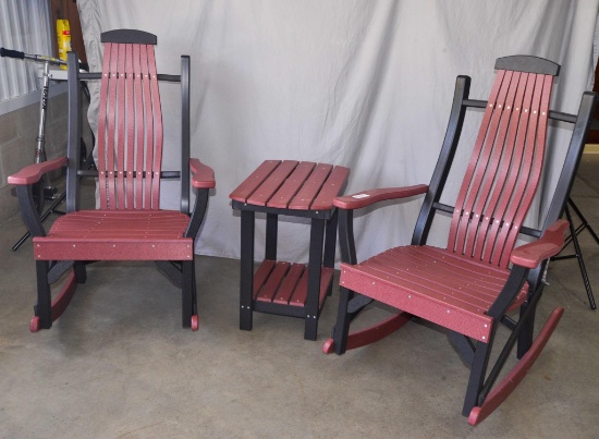 2 Rockers with End Table