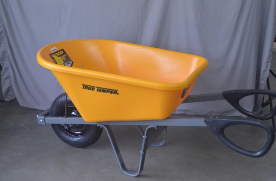 True Temp Full Size Yellow Wheelbarrow