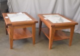 Medium Brown End Table Red Elm