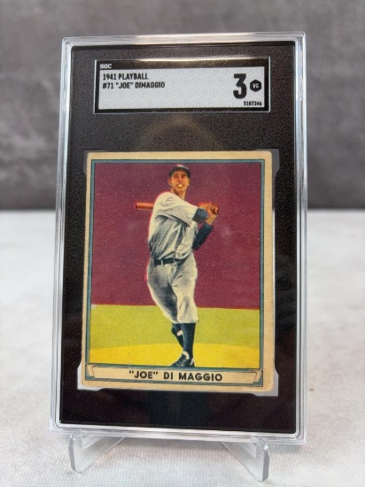 Joe DiMaggio 1941 Playball, SGC graded VG