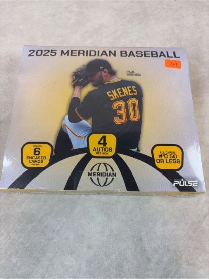 2025 Meridian Baseball Hobby Box Factory Sealed