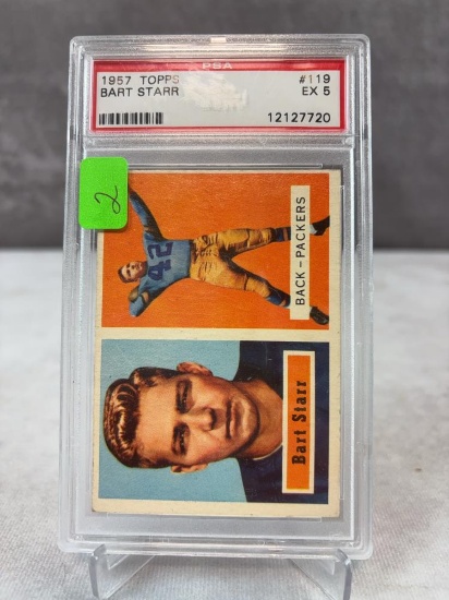 1957 Topps football  card Bart Starr, PSA Excellent