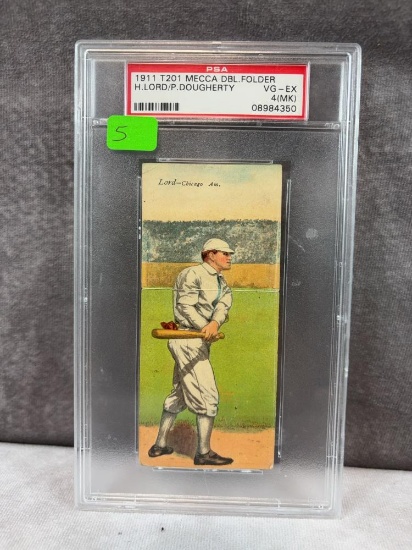 1911 T201, Mecca DBL FOLDER, Lord/Dougherty, PSA VG-EX