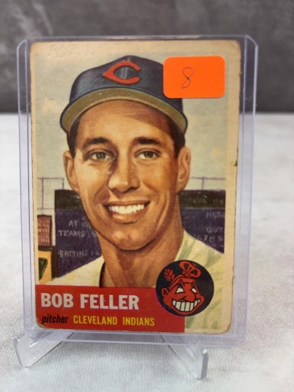 Bob Feller 1953 Topps, good (slight soft corners)