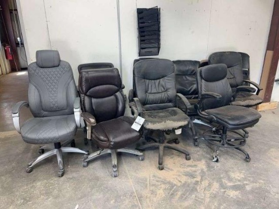 (8) office chairs & folding chairs