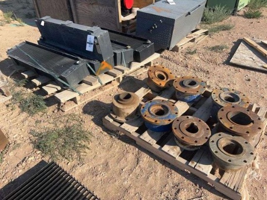 (2) pallets radiators & wheel hubs