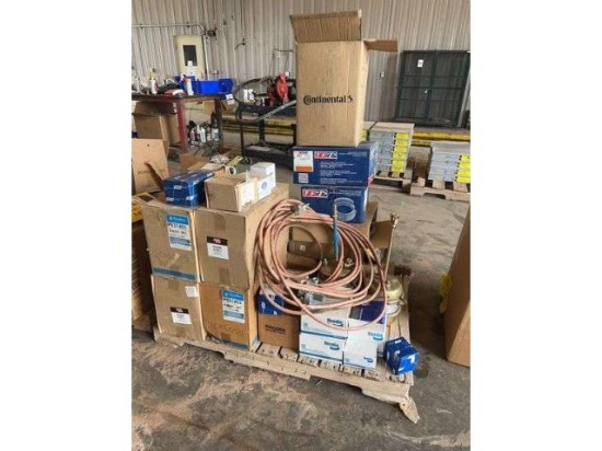 Pallet of misc brake parts & saftey equipment