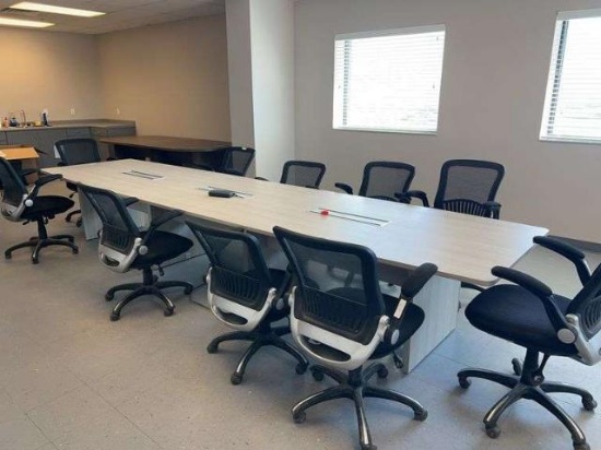 (2) conference tables & (10) office chairs