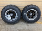 (2) 23X10.50-12 VISION TIRES ON ALUMINUM WHEELS