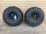 (2) 24X11X10 MUD GEAR TIRES ON STEEL WHEELS
