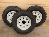 (3) KENDA K585 26X9.00-14 ON 4 LUG ARCTIC CAT WHEELS