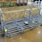 low steel stocking cart, w/ extra wheel