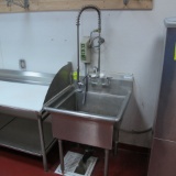 single compartment prep sink w/ spray