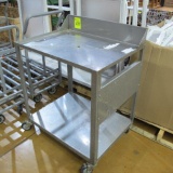 stainless cart w/ drain hole