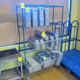 wire shelving unit, on casters, NSF