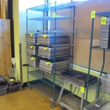 wire shelving unit, on casters, NSF