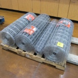 pallet of barrier fencing, 3+ rolls 100' x 3'