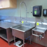 single compartment prep sink w/ spray