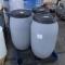 plastic barrels, 55 gal