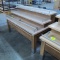 3-tiered merchandiser w/ solid oak top, like new