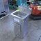 hand sink on pedestal w/ foot valves