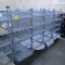 glass door racks, self feeding, on casters