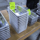 stainless pans, 1/4 size x 2 1/2