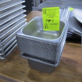 stainless pans, 1/6 size x 2 1/2
