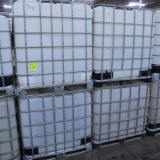 2) 330 & 2) 275 gal plastic tanks in steel frames