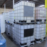 330 gal plastic tanks in steel frames