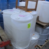 plastic barrels, assorted sizes