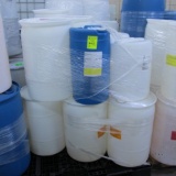 plastic barrels, assorted sizes