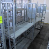 stocking carts w/ fold-up shelf