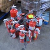 assorted fire extinguishers