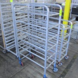 aluminum tray rack on casters
