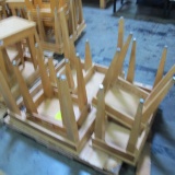 pallet of assorted oak veneer tables