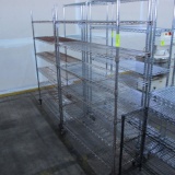 wire shelving unit, NSF, on casters