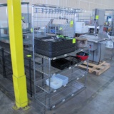 wire shelving unit, NSF, w/ raised back for merchandising