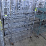 wire shelving unit, NSF, on casters